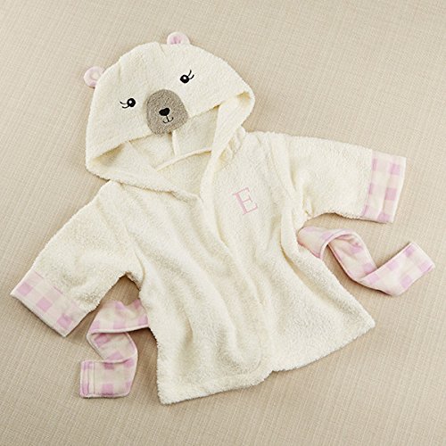 0889293756500 - PERSONALIZED BEARY BUNDLED CREAM AND PINK HOODED ROBE