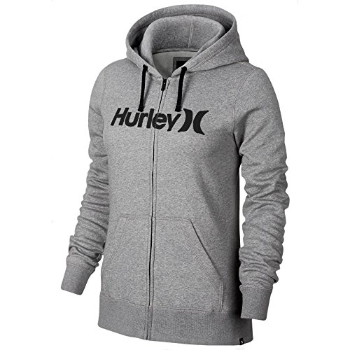 0889294162614 - HURLEY - HURLEY WOMEN'S HOODY - ONE AND ONLY ICON - GRAY - MEDIUM