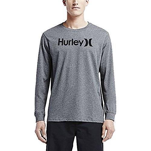 0889294287911 - HURLEY ONE & ONLY DRI-FIT T-SHIRT - LONG-SLEEVE - MEN'S HEATHER GRAPHITE, M