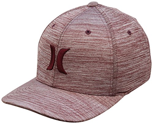 0889294491790 - HURLEY ONE & TEXTURES FLEXFIT HAT LIGHT GYM RED, L/XL