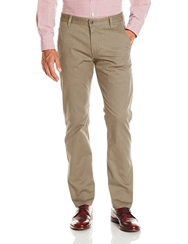 0889319631156 - DOCKERS MEN'S ALPHA KHAKI SLIM TAPERED FIT FLAT FRONT PANT, TIMBER WOLF/STRETCH, 32X30