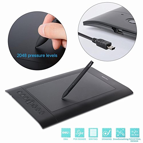 0889328053284 - HUION H610PRO 10''X6.25 GRAPHICS PAINTING DIGITAL DRAWING TABLET WITH RECHARGEABLE DIGITAL PEN FOR WINDOWS 7/8/8.1/10; MAC OS 10.8/10.10 OR HIGHER, COMPATIBLE WITH ALL MAJOR GRAPHICS APPLICATION
