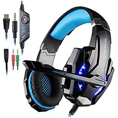 0889328053314 - KOTION EACH G9000 3.5MM GAME GAMING OVER-EAR HEADPHONE HEADSET EARPHONE HEADBAND WITH MICROPHONE GLARING LED LIGHT FOR PC LAPTOP TABLET SMART PHONES PS4