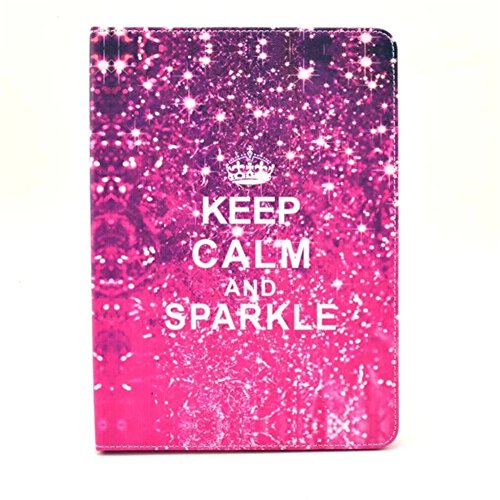 0889331430898 - IPAD MINI CASE PU LEATHER STAND FLIP COVER HOLSTER UNIQUE KEEP CALM AND SPARKLE PRINTING GRAFFITI WITH AUTO SLEEP WAKE FUNCTION & CARD SLOT + STYLUS + SCREEN FILM PROTECTOR FOR IPAD MINI 1 2 3
