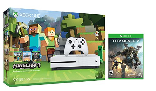 0889349194843 - XBOX ONE S CONSOLE BUNDLE 2 ITEMS: XBOX ONE S 500GB CONSOLE - MINECRAFT BUNDLE,TITANFALL 2 GAME DISC