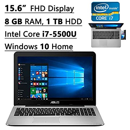 0889349351833 - NEWEST ASUS 15.6 PREMIUM HIGH PERFORMANCE FULL HD DISPLAY LAPTOP PC, INTEL CORE I7-5500U, 8GB, 1TB HDD, DVD+/-RW, WIFI, WEBCAM, HDMI, WINDOWS 10 HOME