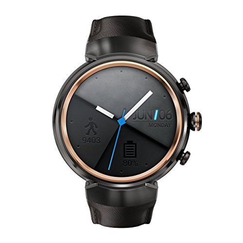 0889349565216 - ASUS ZENWATCH 3 WI503Q-GL-DB 1.39-INCH AMOLED SMART WATCH WITH DARK BROWN LEATHER STRAP