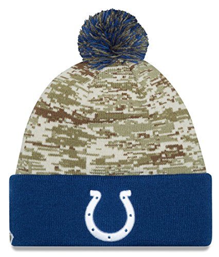 0889352976924 - INDIANAPOLIS COLTS NEW ERA 2015 NFL SIDELINE SALUTE TO SERVICE SPORT KNIT HAT