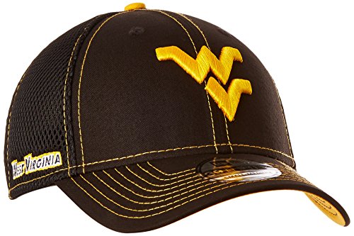 0889353202077 - NCAA WEST VIRGINIA MOUNTAINEERS COLLEGE CRUX LINE NEO 39THIRTY STRETCH FIT CAP, MEDIUM/LARGE, BLACK