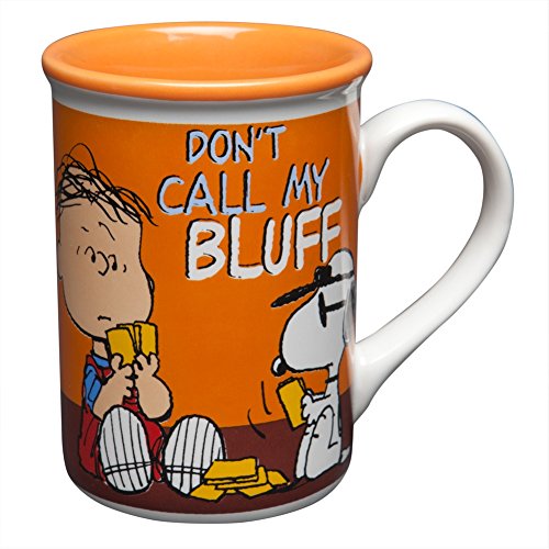 0889357046950 - PEANUTS - LINUS DON'T CALL MY BLUFF COFFEE MUG