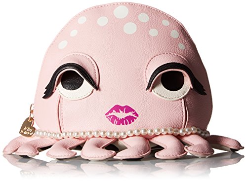 0889487102144 - BETSEY JOHNSON KITCH OCTOPUS COSMETIC BAG, BLUSH, ONE SIZE