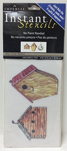 0088953842175 - IMPERIAL INSTANT STENCILS-BIRD HOUSES, IS1013