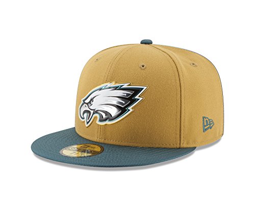 0889675106497 - NFL PHILADELPHIA EAGLES GOLD COLLECTION 59FIFTY FITTED CAP, SIZE 738, GOLD CROWN