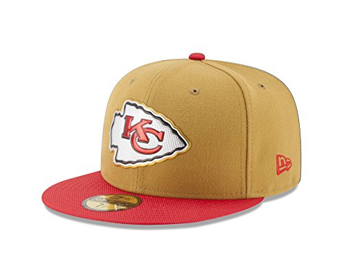 0889675109696 - NFL KANSAS CITY CHIEFS GOLD COLLECTION 59FIFTY FITTED CAP, SIZE 738, GOLD CROWN