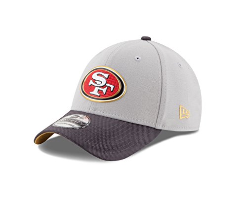 0889675230147 - NFL SAN FRANCISCO 49ERS GOLD COLLECTION 39THIRTY STRETCH FIT CAP, LARGE/X-LARGE, GRAY
