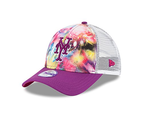 0889677842874 - MLB NEW YORK METS KIDS WHIMSICAL TRUCKER 9FORTY ADJUSTABLE CAP, YOUTH, MULTICOLOR