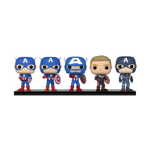 0889698554824 - FUNKO POP! MARVEL: YEAR OF THE SHIELD - CAPTAIN AMERICA THROUGH THE AGES 5 PACK, AMAZON EXCLUSIVE