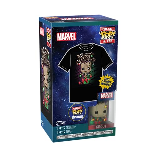 0889698729550 - FUNKO POCKET POP! & TEE: GUARDIANS OF THE GALAXY - HOLIDAY GROOT - L