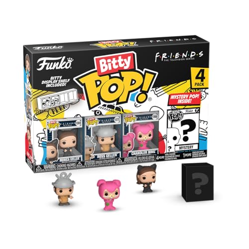 0889698730501 - FUNKO BITTY POP! FRIENDS MINI COLLECTIBLE TOYS - HALLOWEEN COSTUME COLLECTION MONICA GELLER, ROSS GELLER, CHANDLER BING & MYSTERY CHASE FIGURE (STYLES MAY VARY) 4-PACK