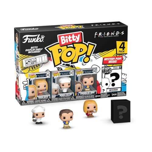 0889698730518 - FUNKO BITTY POP! FRIENDS MINI COLLECTIBLE TOYS - PHOEBE BUFFAY, MONICA GELLER, CHANDLER BING & MYSTERY CHASE FIGURE (STYLES MAY VARY) 4-PACK