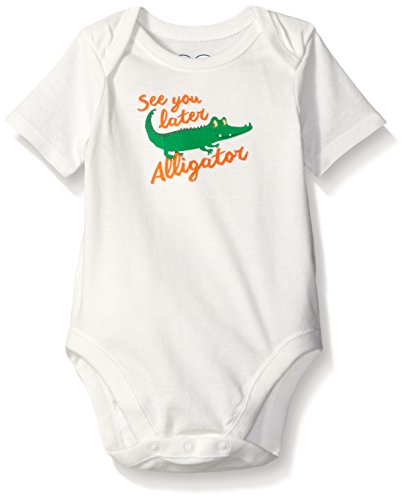 0889705103571 - THE CHILDREN'S PLACE BABY ALLIGATOR BODYSUIT, SIMPLY WHITE, 6-9 MONTHS