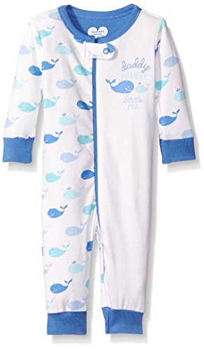 0889705171655 - THE CHILDREN'S PLACE BABY DAD WHALE STRETCHY PAJAMAS, SIMPLY WHITE, 9-12 MONTHS