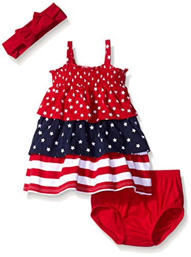 0889705175868 - THE CHILDREN'S PLACE BABY AMERICA TIER DRESS, CLASSIC RED, 12-18 MONTHS