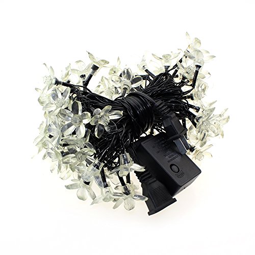 0889743197051 - ZOFEI LED CHRISTMAS LIGHTS FLOWER BLOSSOM INDOOR OUTDOOR STRING LIGHTS BLACK WIRE LED FAIRY LIGHTS CHRISTMAS WEDDING PARTY DECORATION BACKYARD PATIO LAMP, 110V 10M 33FT 80 LEDS