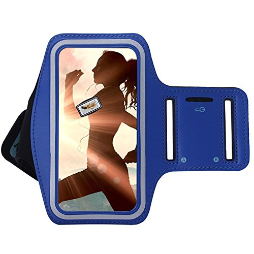 0889743598094 - GENERIC SPORTS ARMBAND ARM BAND CASE COVER HOLDER FOR IPHONE 6 S ELL PHONE CASE ARMBAND FOR CYCLING CLIMMING EXERCISE (DARK BLUE)