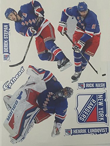 0889759014670 - NEW YORK RANGERS FATHEAD TEAM SET OF 8 NHL VINYL WALL GRAPHICS LUNDQVIST, NASH, STEPAN