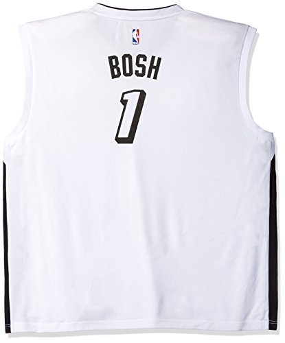 0889770365423 - NBA MIAMI HEAT CHRIS BOSH #1 MEN'S REPLICA PRIDE JERSEY, 4X-LARGE, WHITE