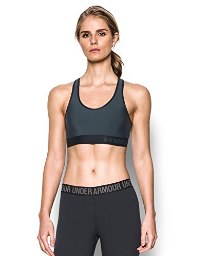0889819609259 - WOMEN'S UNDER ARMOUR ARMOUR MID SPORTS BRA, STEALTH GRAY , X-LARGE