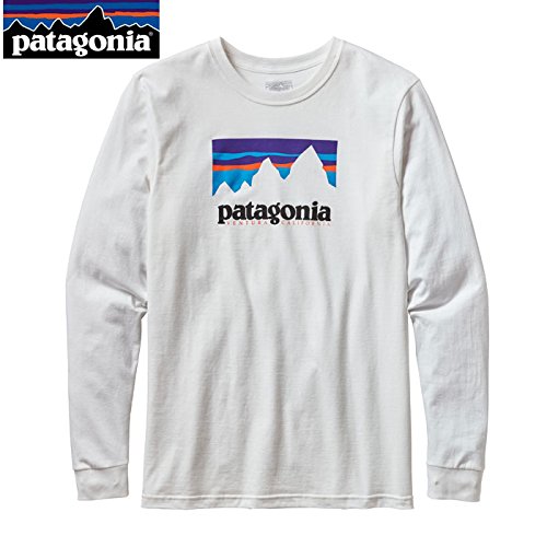 0889833088207 - PATAGONIA MENS M'S L/S SHOP STICKER COTTON T-SHIRT, WHITE, XL