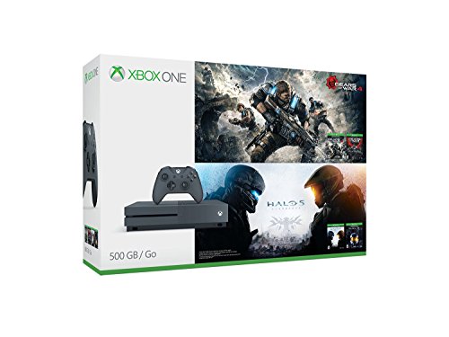 0889842137309 - MICROSOFT XBOX ONE S 500GB CONSOLE - GEARS OF WAR & HALO SPECIAL EDITION BUNDLE