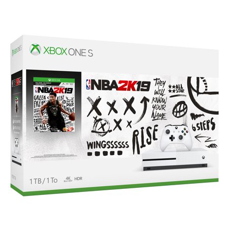 0889842307276 - MICROSOFT XBOX ONE S 1TB NBA 2K19 BUNDLE, WHITE, 234-00575
