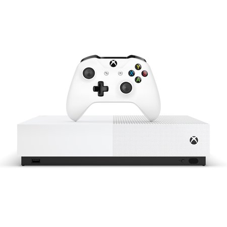 0889842443387 - MICROSOFT XBOX ONE S 1TB ALL-DIGITAL EDITION CONSOLE (DISC-FREE GAMING), WHITE, NJP-00024