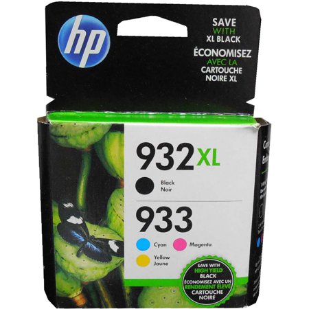 0889894153616 - HP 932XL/933 HIGH YIELD BLACK AND STANDARD C/M/Y COLOR INK CARTRIDGES