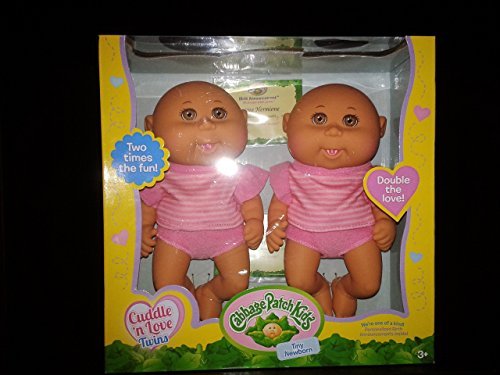 0889933368124 - CABBAGE PATCH CUDDLE 'N LOVE TINY NEWBORN TWINS CAUCASIAN WITH BROWN EYES, BALD