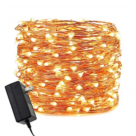 0889957200332 - ER CHEN 30M 300-LED WARM WHITE COPPER WIRE STRING FAIRY LIGHT LAMP DECORATION LIGHTING WITH 12V AC ADAPTER FOR CHRISTMAS PARTY WEDDING(99FT )