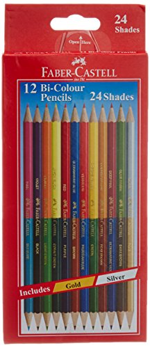 8901180118122 - FABER CASTELL BI-COLOR, 24 SHADES - PACK OF 12
