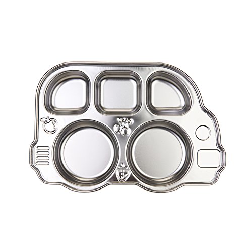 0890180023056 - INNOBABY DIN DIN SMART STAINLESS DIVIDED PLATTER, STAINLESS STEEL DIVIDED PLATE FOR BABIES, TODDLERS AND KIDS. BPA FREE.