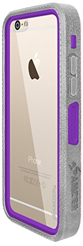 8903384087174 - AMZER CRUSTA RUGGED EMBEDDED TEMPERED GLASS CASE WITH BELT CLIP HOLSTER FOR IPHONE 6 PLUS, IPHONE 6S PLUS (FOR SILVER, GOLD & ROSE GOLD IPHONE 6/6S PLUS) - GREY ON PURPLE