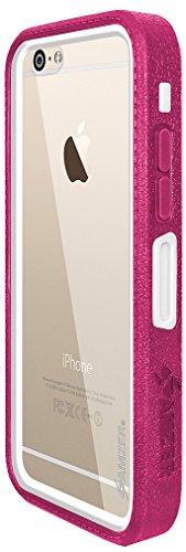 8903384087266 - AMZER CRUSTA RUGGED EMBEDDED TEMPERED GLASS CASE WITH BELT CLIP HOLSTER FOR IPHONE 6 PLUS, IPHONE 6S PLUS (FOR SILVER, GOLD & ROSE GOLD IPHONE 6/6S PLUS) - MAGENTA ON WHITE