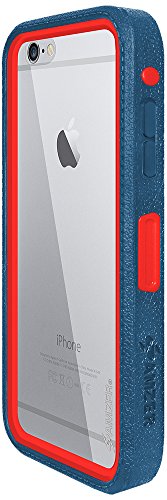 8903384088294 - AMZER CRUSTA RUGGED EMBEDDED TEMPERED GLASS CASE WITH BELT CLIP HOLSTER FOR IPHONE 6 PLUS, IPHONE 6S PLUS (FOR SPACE GREY IPHONE 6/6S PLUS) - BLUE ON RED