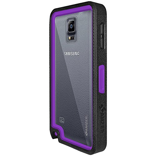 8903384088607 - AMZER CRUSTA RUGGED EMBEDDED TEMPERED GLASS CASE WITH BELT CLIP HOLSTER FOR SAMSUNG GALAXY NOTE 4 SM-N910 - BLACK ON PURPLE (FOR CHARCOAL BLACK SAMSUNG GALAXY NOTE 4)