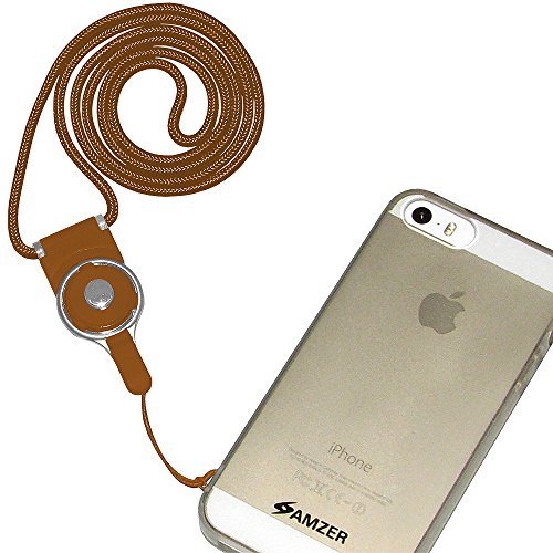 8903384088652 - AMZER DETACHABLE CELL PHONE NECK LANYARD FOR UNIVERSAL - RETAIL PACKAGING - BROWN