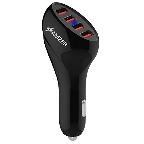 8903384092048 - AMZER 10A/50W 4-PORT USB CAR CHARGER WITH INTELLIGENT RAPID CHARGE TECHNOLOGY