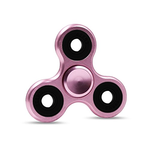 8903867010200 - TRI FIDGET HAND SPINNER, ULTRA FAST BEARINGS, FINGER TOY, GREAT GIFT, PINK
