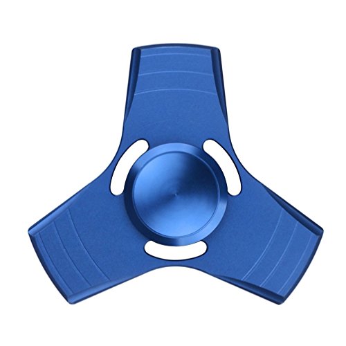 8903867010262 - LONG SPIN TIME FINGER SPINNER WITH 3 MIN AND MORE ZINC ALLOY HAND SPINNER TRIANGLE FIDGET STRESS REDUCER TOY (BLUE)