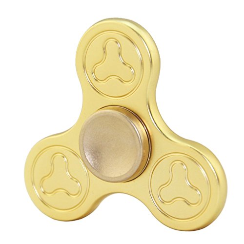 8903867010323 - FINGER SPINNER FIDGET TOY PINK WITH 3 WINGS ANXIETY, BOREDOM, ADHD AND STRESS REDUCER TOY - LIGHT GOLD